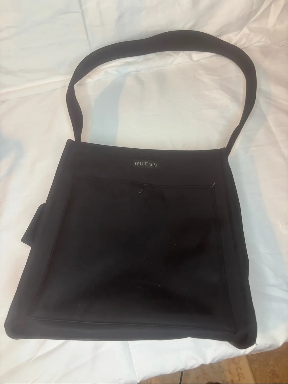 Guess Black Men's Messenger Bag with Front Flap